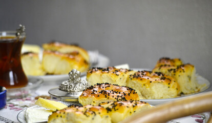 fresh baked food on a  plate