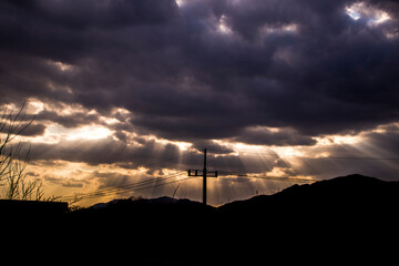 풍경, 사진, 달, 도로,