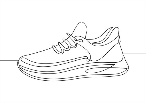 Running Shoe Sketch Stock Illustrations RoyaltyFree Vector Graphics   Clip Art  iStock