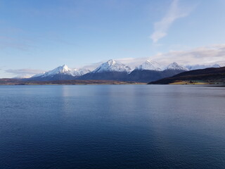 Obraz premium the famous seven sisters mountain range in nordland, northern Norway
