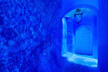 Famous blue city of Chefchaouen, Morocco.