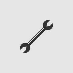 Wrench icon flat.