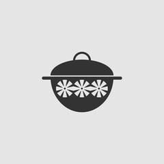 Obraz premium Pot icon flat.