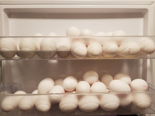 eggs in a refrigerator door