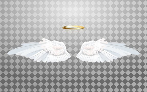 An Illustration Of Angel Wings Isolated On A Transparent Background.