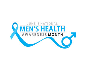 Fototapeta na wymiar national men's health awareness month celebrate in june