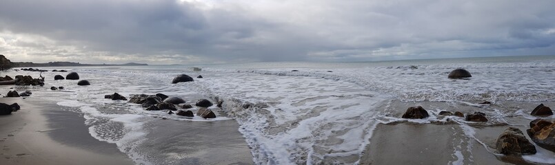 Moeraki boulders beach New Zealand