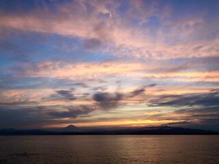 sunset over the sea
