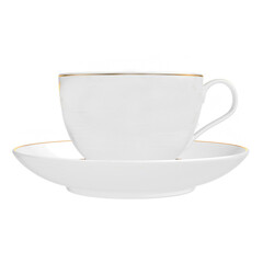 Fine quality Tea Cup with plate royal china bone porcelain Saucer and Plate isolated. 