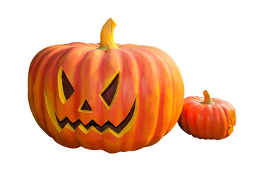 pumpkin Halloween on white background.