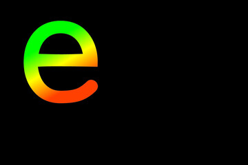 Lowercase letter e vector image