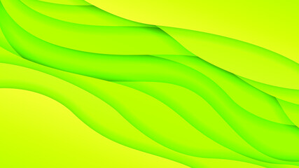 Lime Abstract Paper Cut Background Vector Shadows