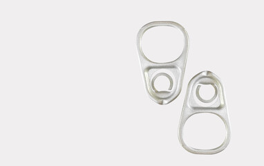 ring pull isolated on a grey background, Ideal for use in the design put images and insert text