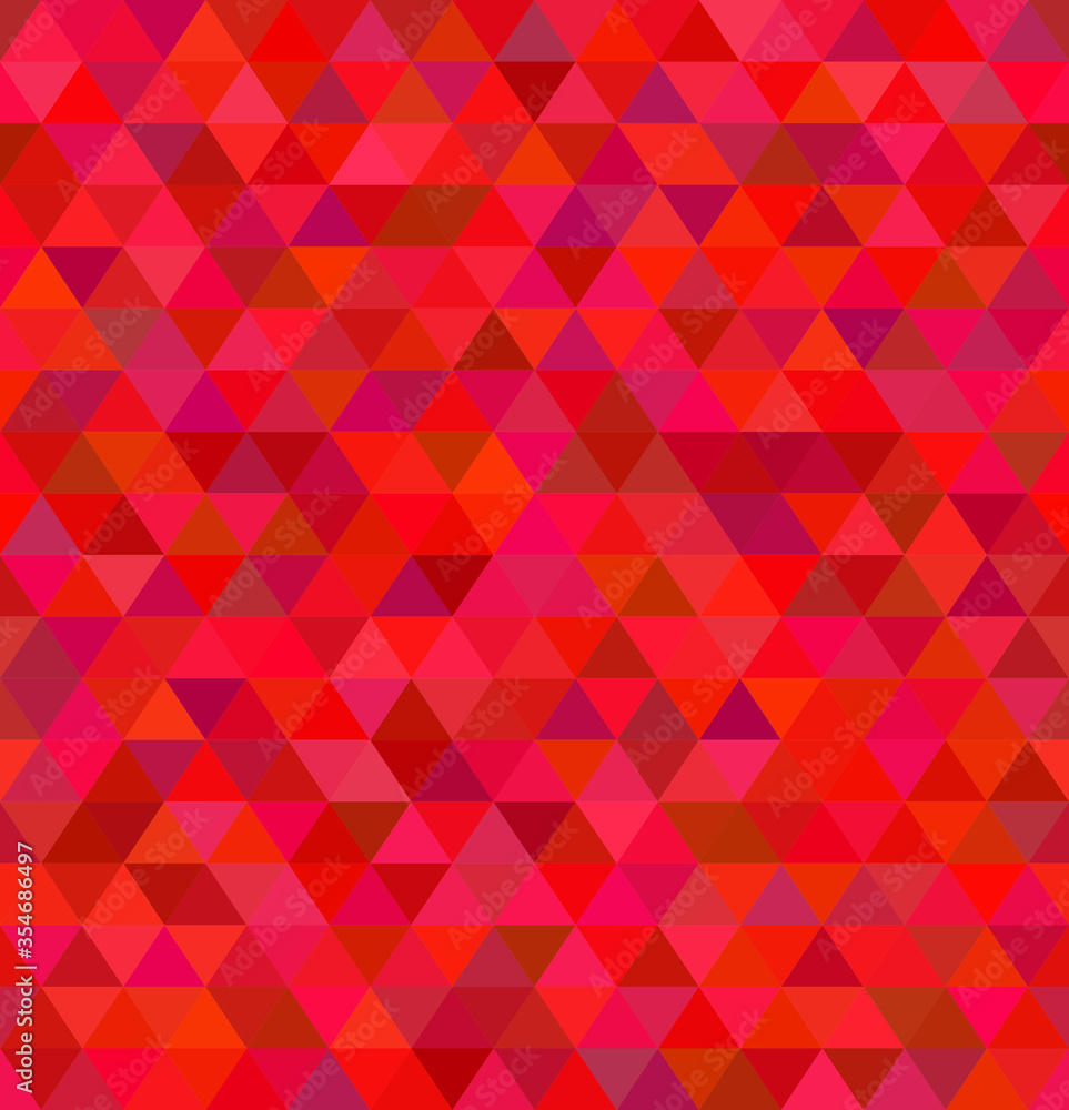 Poster red triangles background - seamless geometric pattern. vector illustration, fully editable, you can 