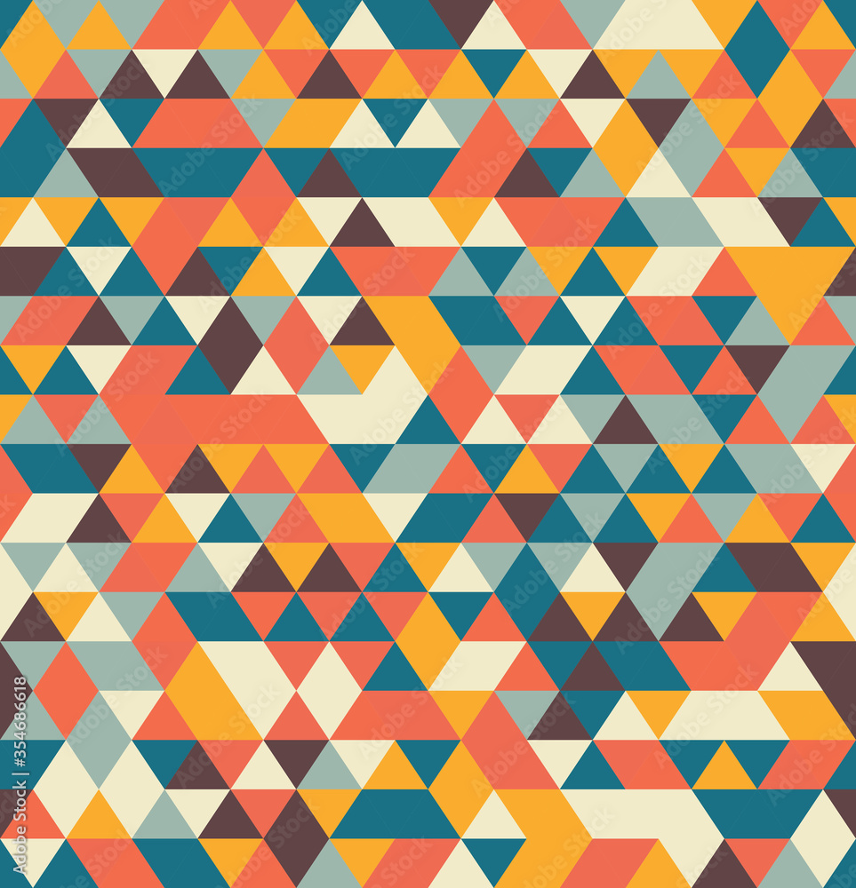 Poster seamless geometric pattern with triangles. can be used in textiles, for book design, website backgro