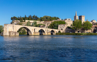 Avignon. Bridge of St. Benezet over the Rhone River.