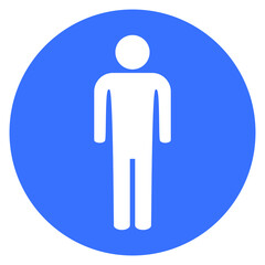 People icon, symbol, blue, Vector