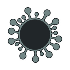 Vector illustration coronavirus 2019-nCoV, Covid-19.Virus covid-19 cell icon.