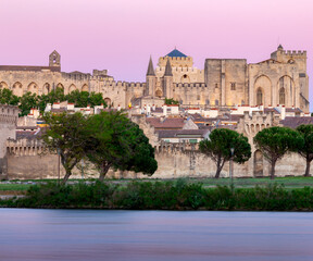 Fototapeta premium Avignon. Provence. Old stone fortress wall around the city.