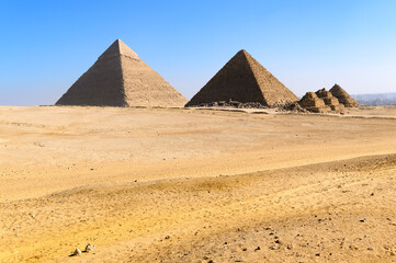 Great Pyramid of Giza- The Pyramids of Menkaure- Khafre and Khufu- Giza Necropolis- Unesco World Heritage List 1979- Egypt- Egyptian civilisation- Old Kingdom- Dynasty IV