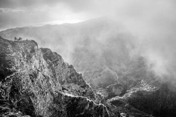 fog in the mountains