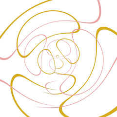 vector illustration of a girl, Canvas art sketch drawing, beautiful geometric shaped pattern on abstract background with blank copy space, graphic design texture illustration wallpaper