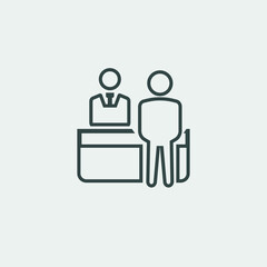 Receptionist vector icon illustration sign