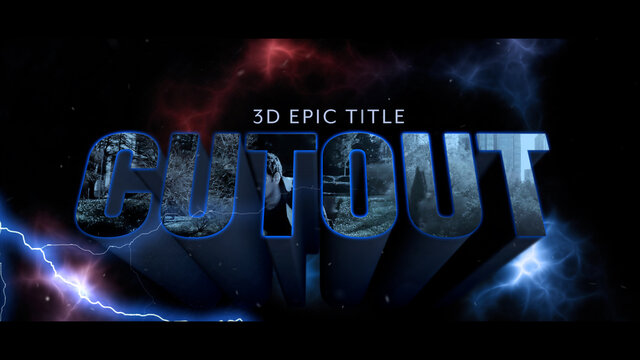 Cutout 3D Epic Title