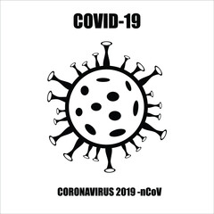 Vector illustration coronavirus 2019-nCoV, Covid-19 icon. Coronavirus outbreak concept.Virus covid-19 cell icon.