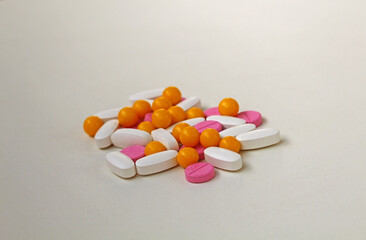 pills on a white