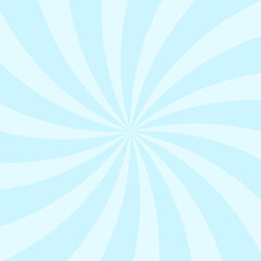 Sunlight swirl rays background. blue and white spiral burst wallpaper.