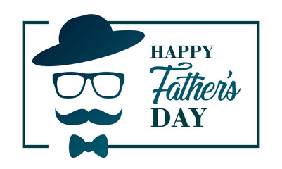 Happy fathers day handwritten lettering. Vector calligraphy with frame on white background for your design