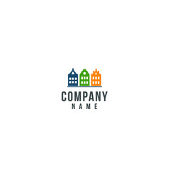 abstract real estate logo on a white background