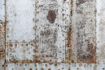 texture  of rusty metal with silver paint