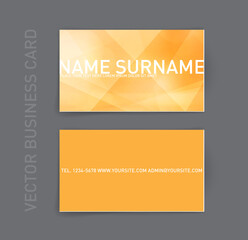 Fototapeta premium Vector business card template with geometric background