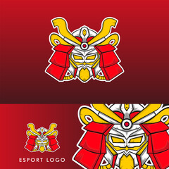 robot head esport mascot logo Premium Vector