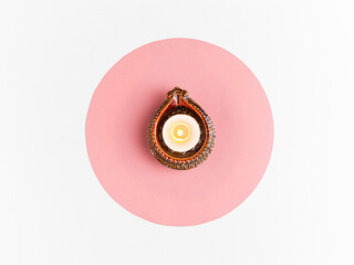 Decorated diya photo for indian festivals.