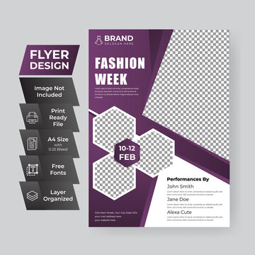 Fashion Flyer Template Design Brochure, Annual Report, Magazine, Poster, Corporate, Flyer, layout modern size A4 Template, Easy to use, and edit.