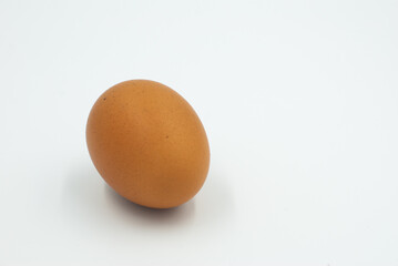 Chicken eggs on a white background