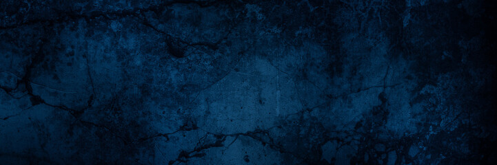 Rich blue and black background texture, marbled stone or rock textured banner with elegant dark...