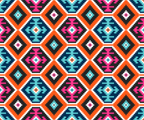 Tribal seamless colourful geometric pattern. Ethnic vector texture. Traditional ornament. 