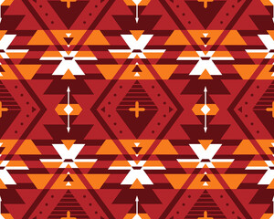 Tribal seamless colourful geometric pattern. Ethnic vector texture. Traditional ornament. 