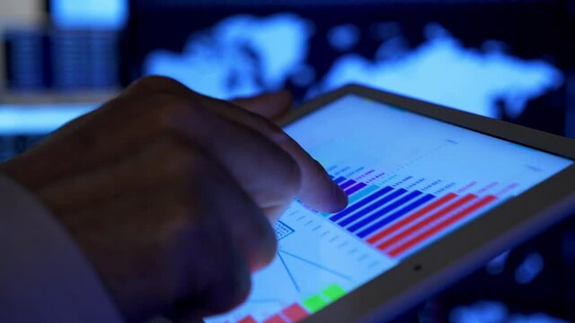 Finance Data On Digital Tablet