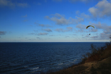 Paraglider in Jastrzebia Gora, Baltic Sea, Poland