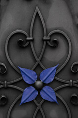 Decorative forged gate decor elements