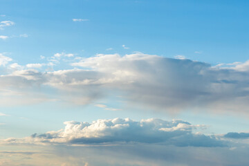 Naklejka na ściany i meble Beautiful evening sky with clouds, background texture