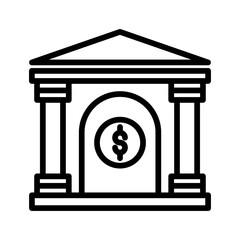 bank outline Icon