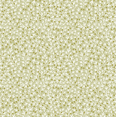 Seamless floral pattern with winter plants. Winter floral background.  Pattern with Christmas floral elements on a gray background. Holiday design for Christmas and New Year fashion prints. © ann_and_pen