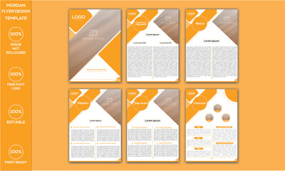 Flyer Design, template layout design with cover page for company profile, annual report, brochures, flyers, presentations, leaflet, magazine, book. and vector a4 size for editable.