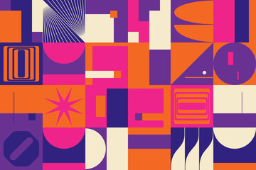 Brutalism Design Abstract Vector Pattern